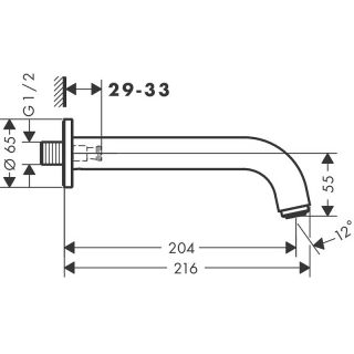 Излив для смесителя Hansgrohe Vernis Blend 71420670